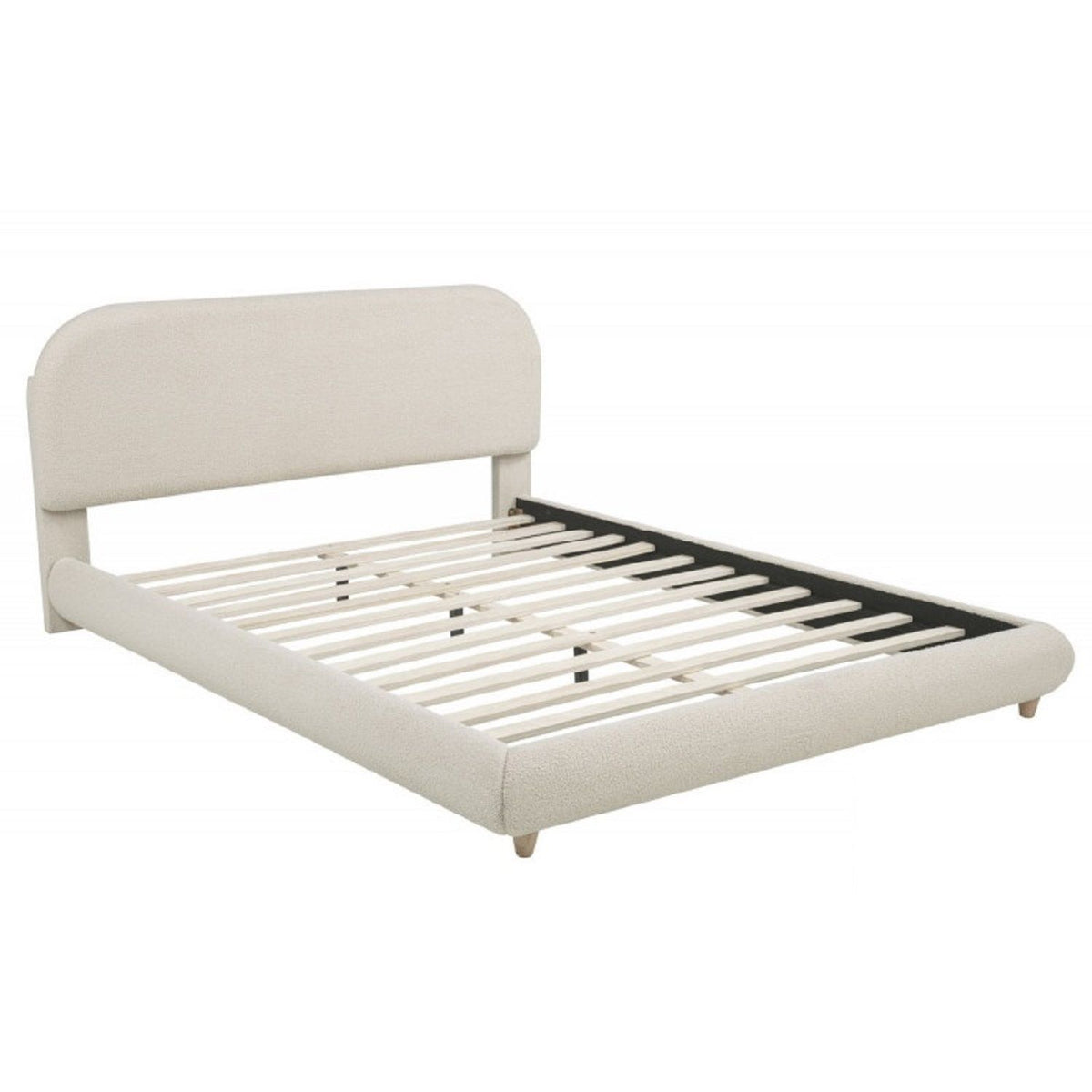 Cama de plataforma contemporánea de perfil bajo