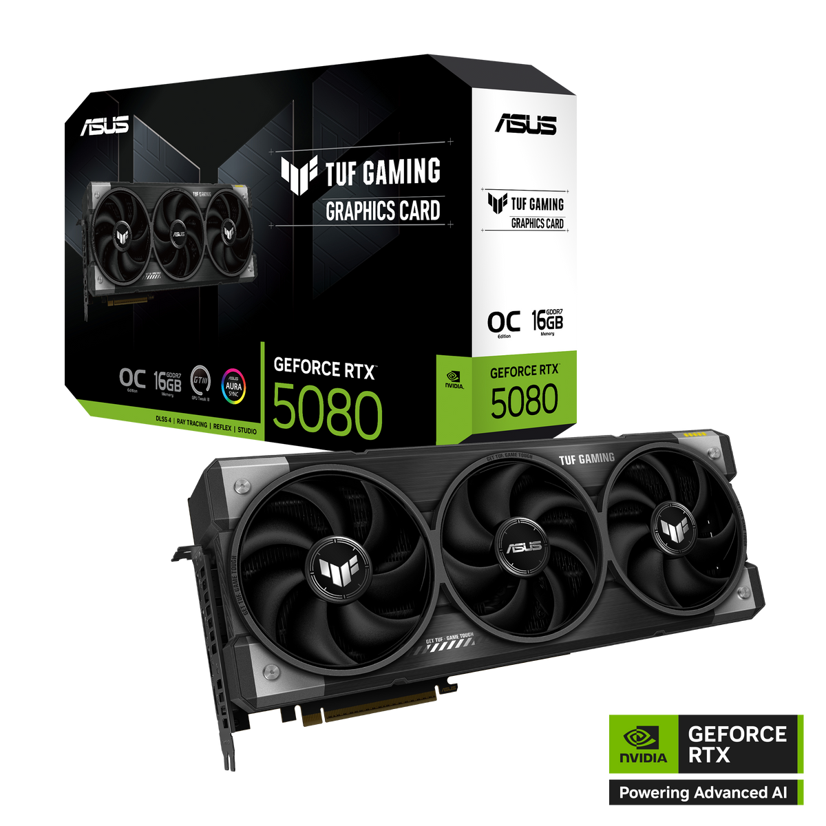 ASUS - TUF Gaming NVIDIA GeForce RTX 5080 16GB GDDR7 PCI Express 5.0 Graphics Card - Black