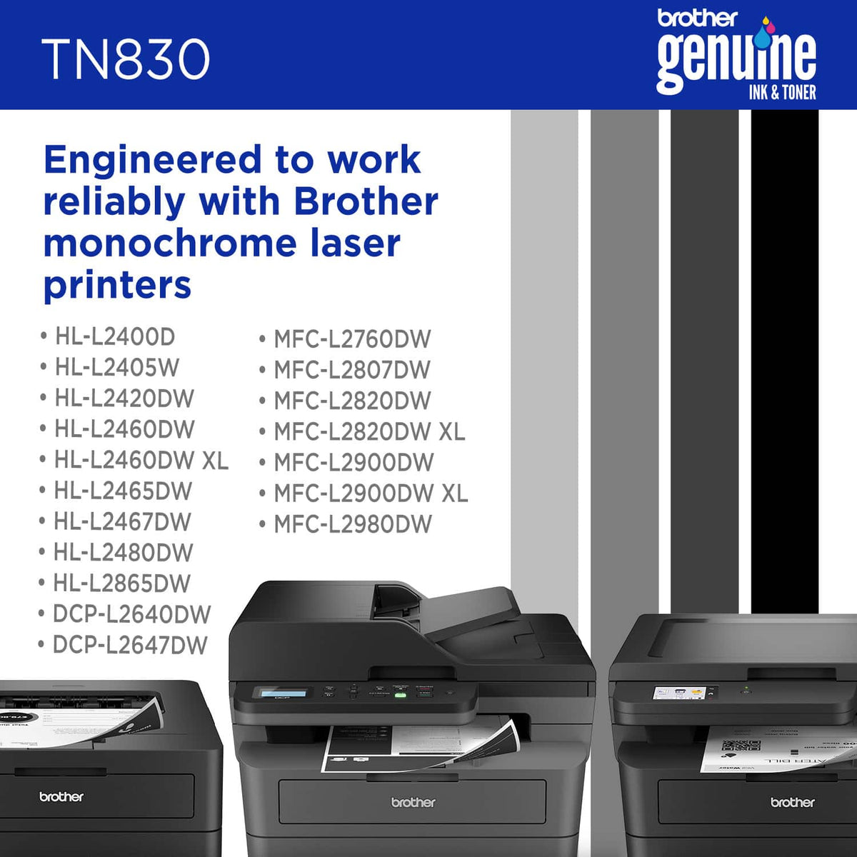 Brother - TN830 Standard-Yield Toner Cartridge - Black