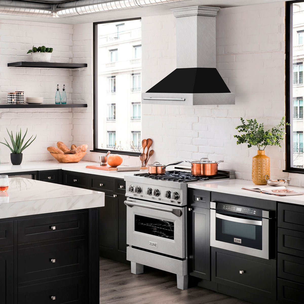 ZLINE - 30 inches - Externally Vented - Wall Range Hood - Black Matte