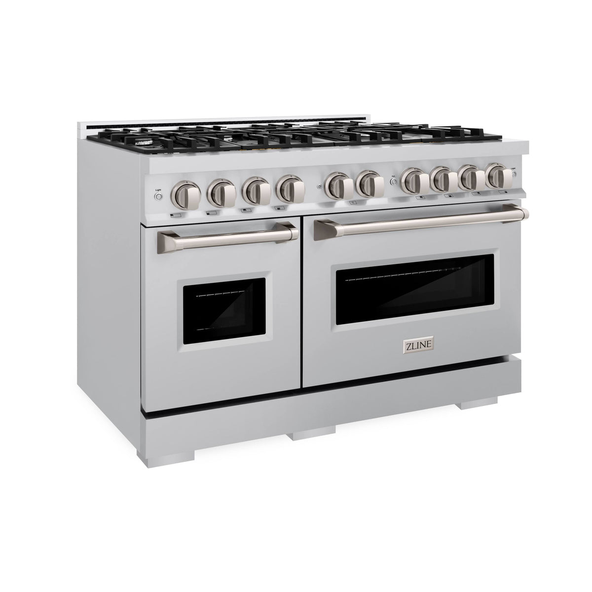 ZLINE - 48 in. Wide 8 Burner Classic Double Oven Gas Range with 8 Burner Cooktop (CGR48) - Stainless Steel