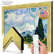 Deco TV Frames - Premiere Bezel for Samsung The Frame and Frame Pro TV - Contemporary Gold