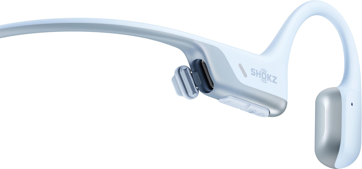 Shokz - OpenRun Air 2 Wireless Bone Conduction Open-Ear Bluetooth Sports Headphones - Ice Blue