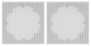 Sonance - XPC-6SQ-T - Visual Experience Extreme 6" Medium Micro-Trim Square Adapter with Grille (2-Pack) - Paintable White