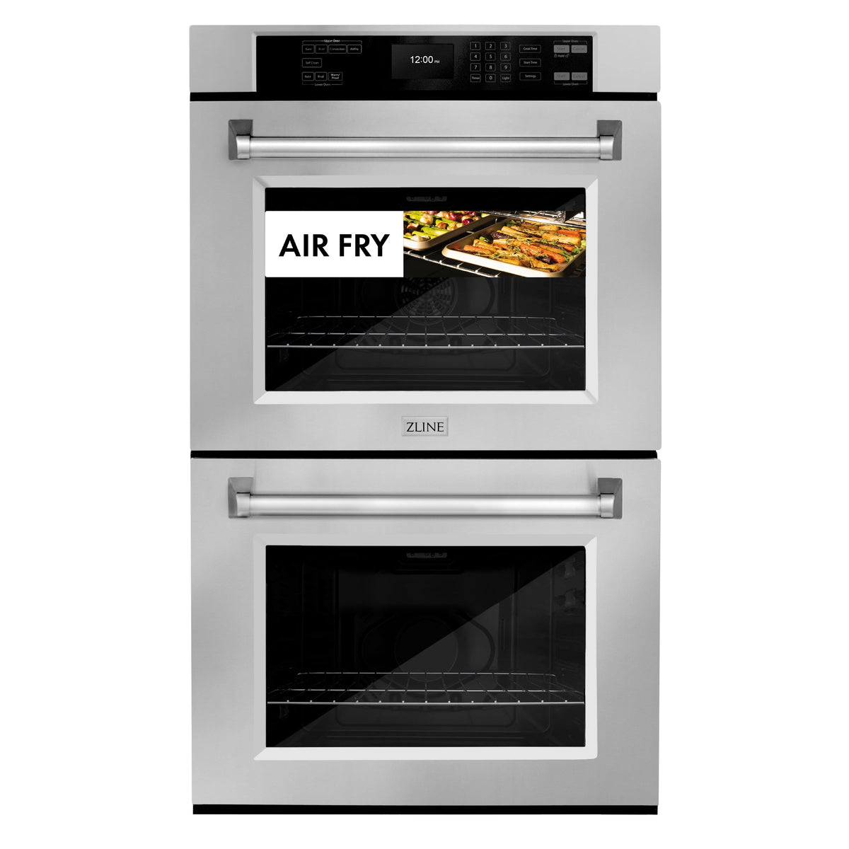 ZLINE - 30 in. 10 cu. ft. Built-In Professional True Convection Double Wall Oven with Air Fry and Self Clean - Stainless Steel