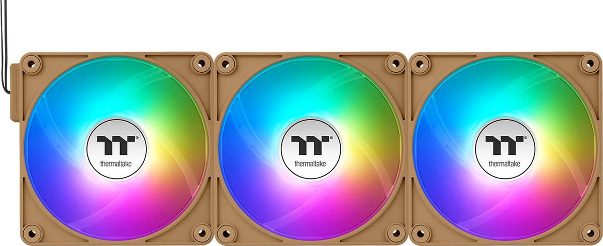 Thermaltake - CT120 EX ARGB Sync 120mm Computer Case Cooling Fan (3-Pack) - Gravel Sand