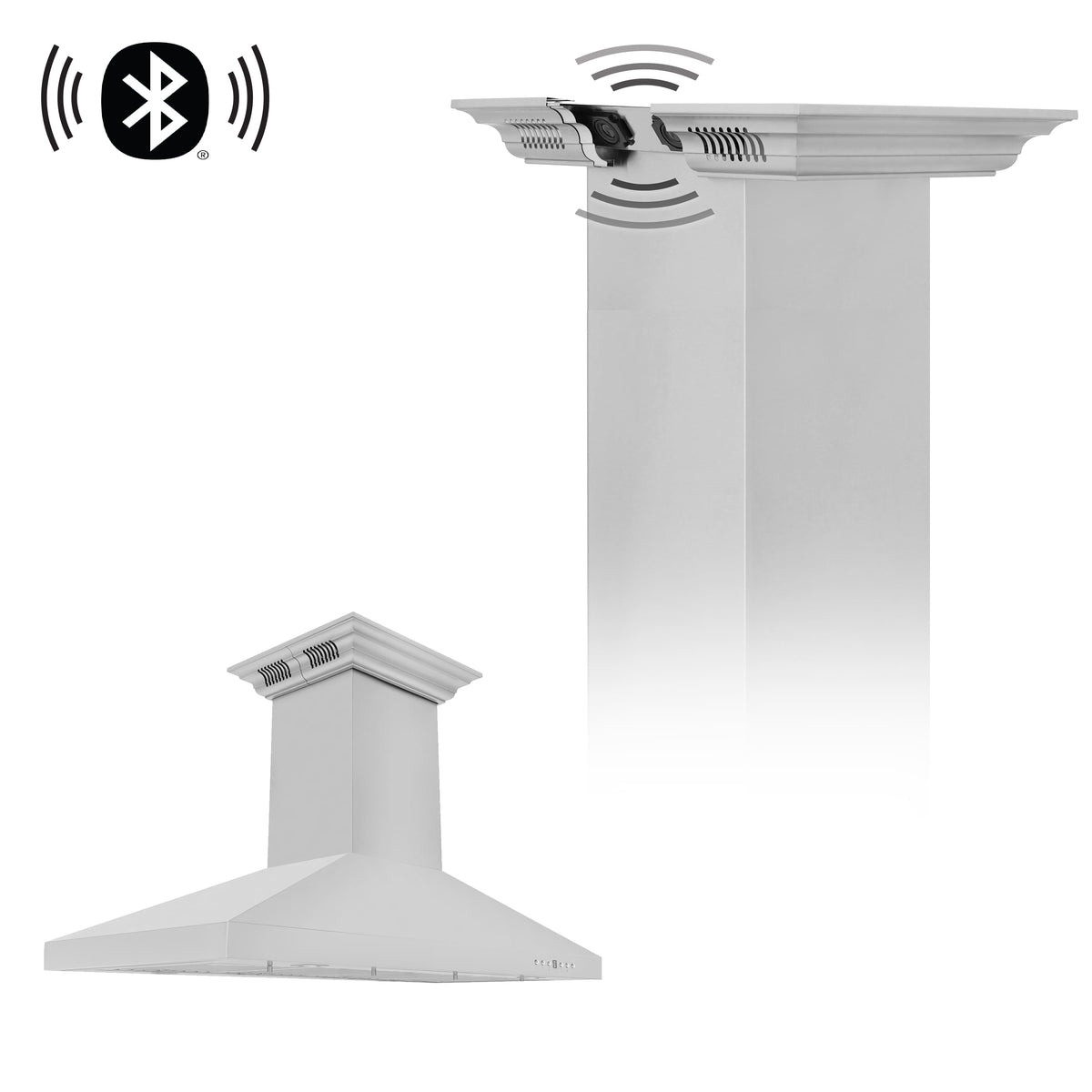 ZLINE - 42 inches - Externally Vented - Island Range Hood - Stainless Steel