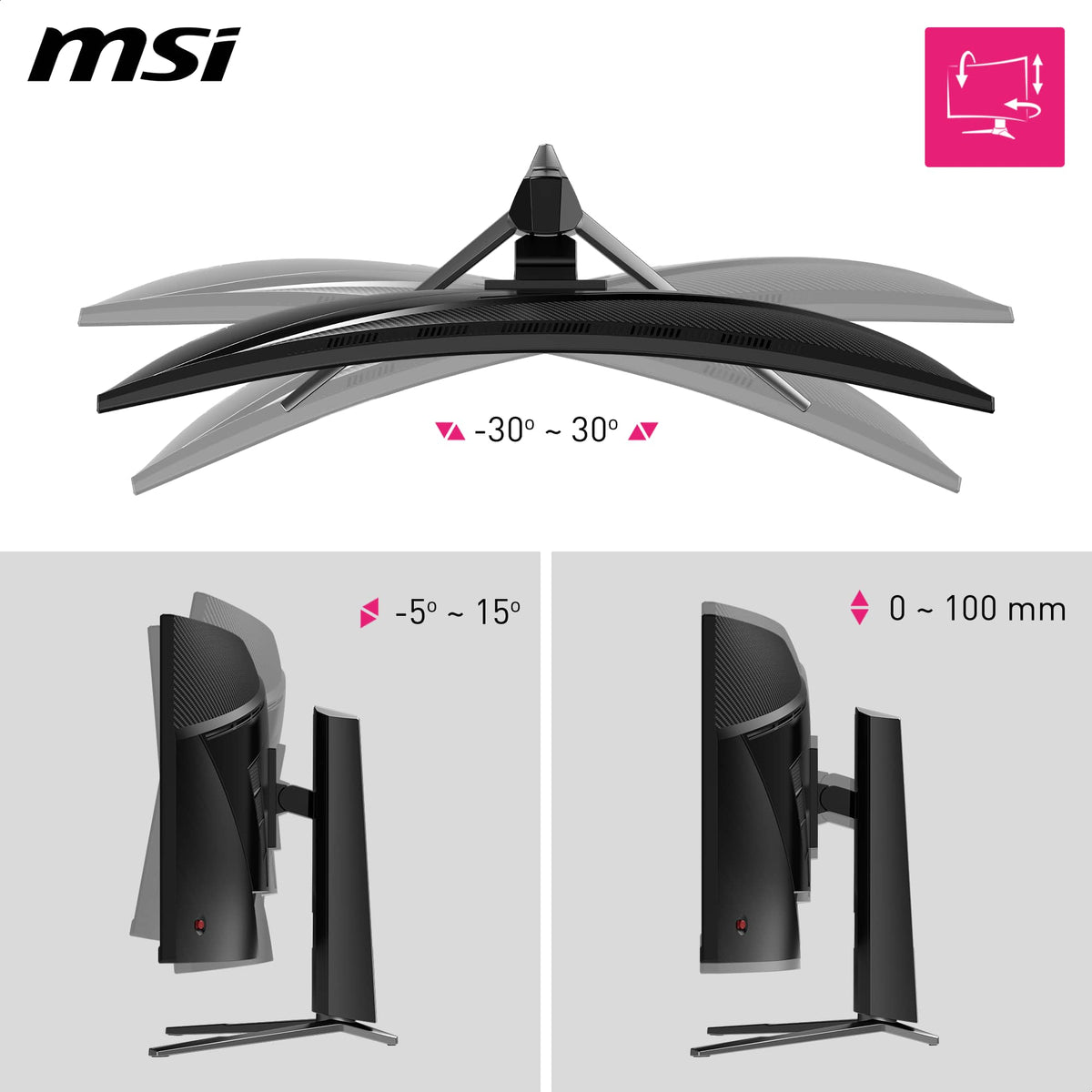 MSI - MPG 346CQRF X24 34" Rapid VA LCD Curved UWQHD 240Hz 0.5ms FreeSync Gaming Monitor with HDR400 (DisplayPort, HDMI) - Black