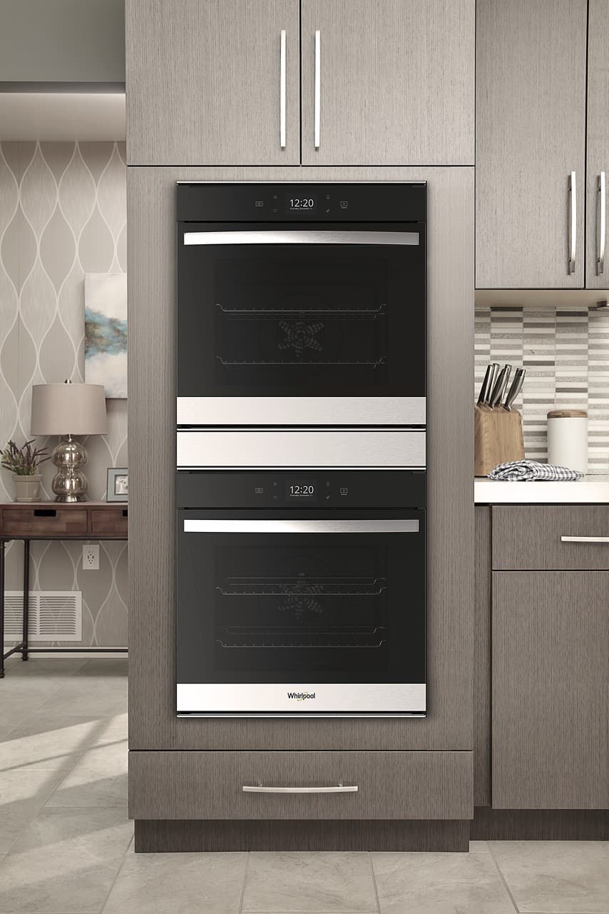 Whirlpool - 24 in. Built-In Double Electric Convection Wall Oven with WiFi - Stainless Steel