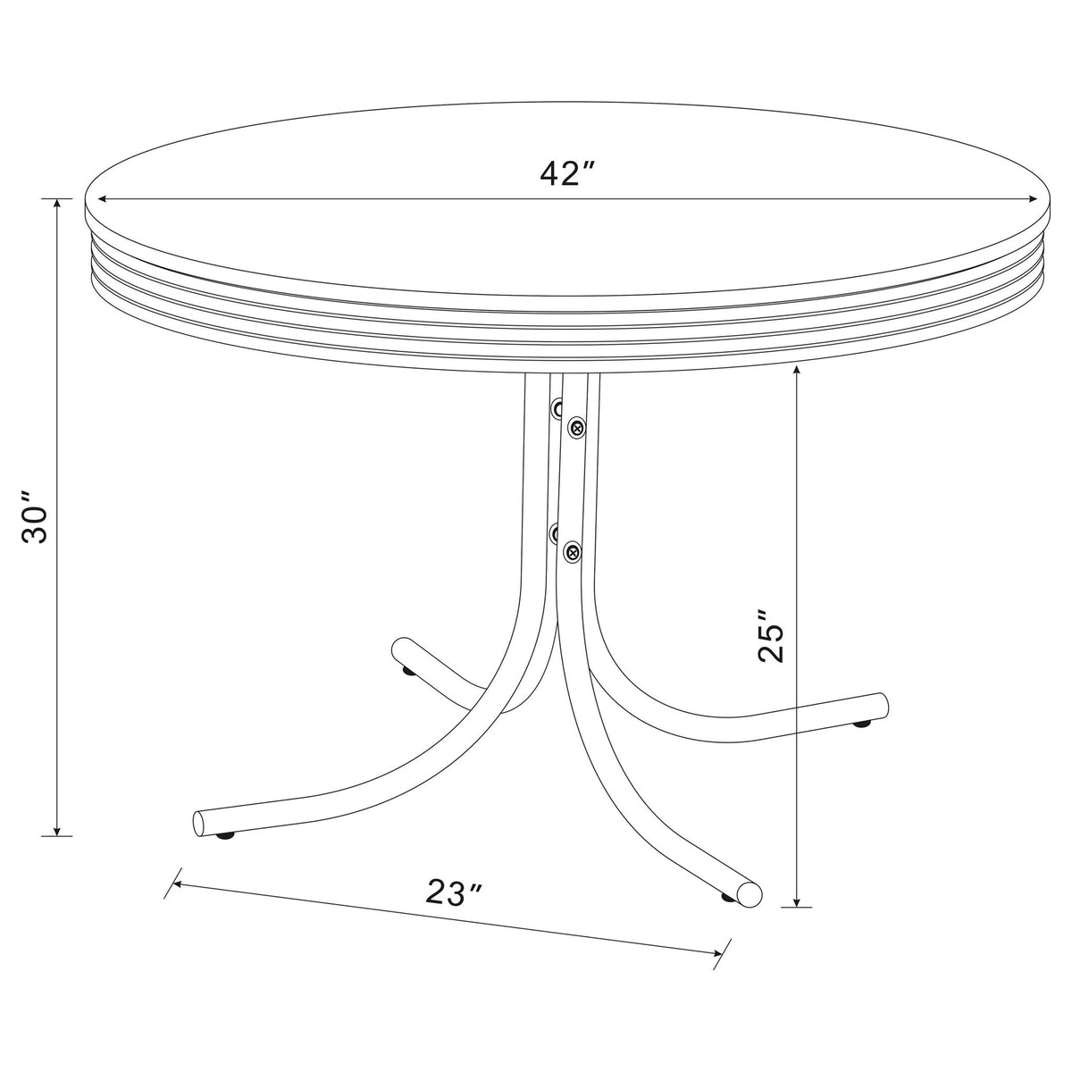 Parlisse - Juegos de comedor redondos de 5 piezas con sillas - Blanco