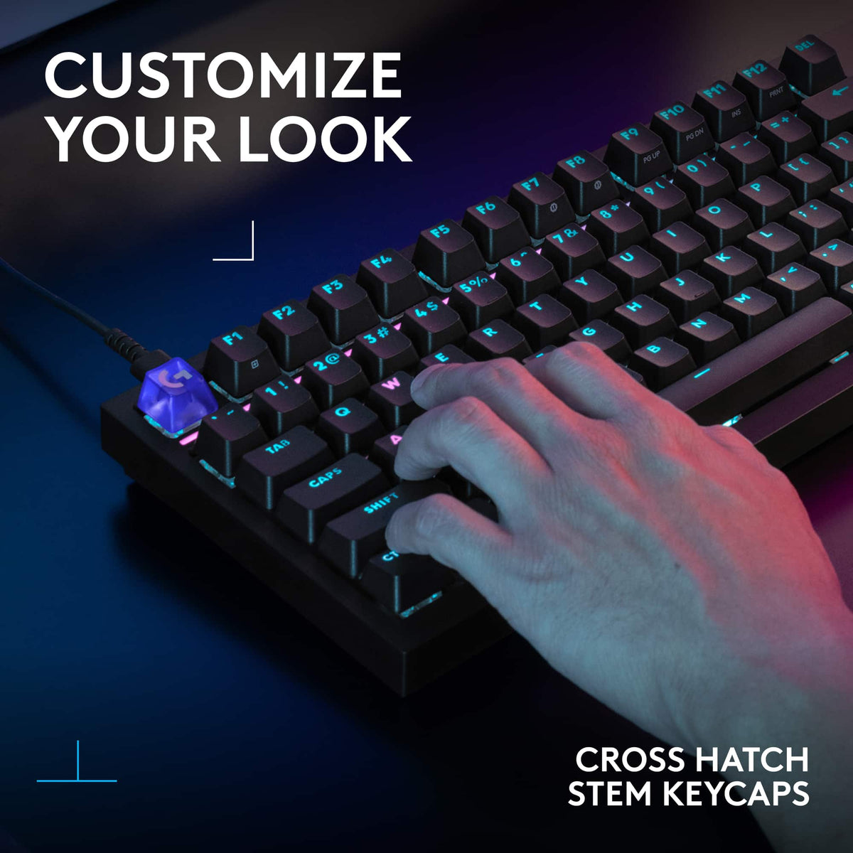 Logitech - G316 X 98 Gaming Wired RGB LIGHTSYNC Keyboard with Hot-Swappable Tactile Switches and Gasket Structure for PC - Black