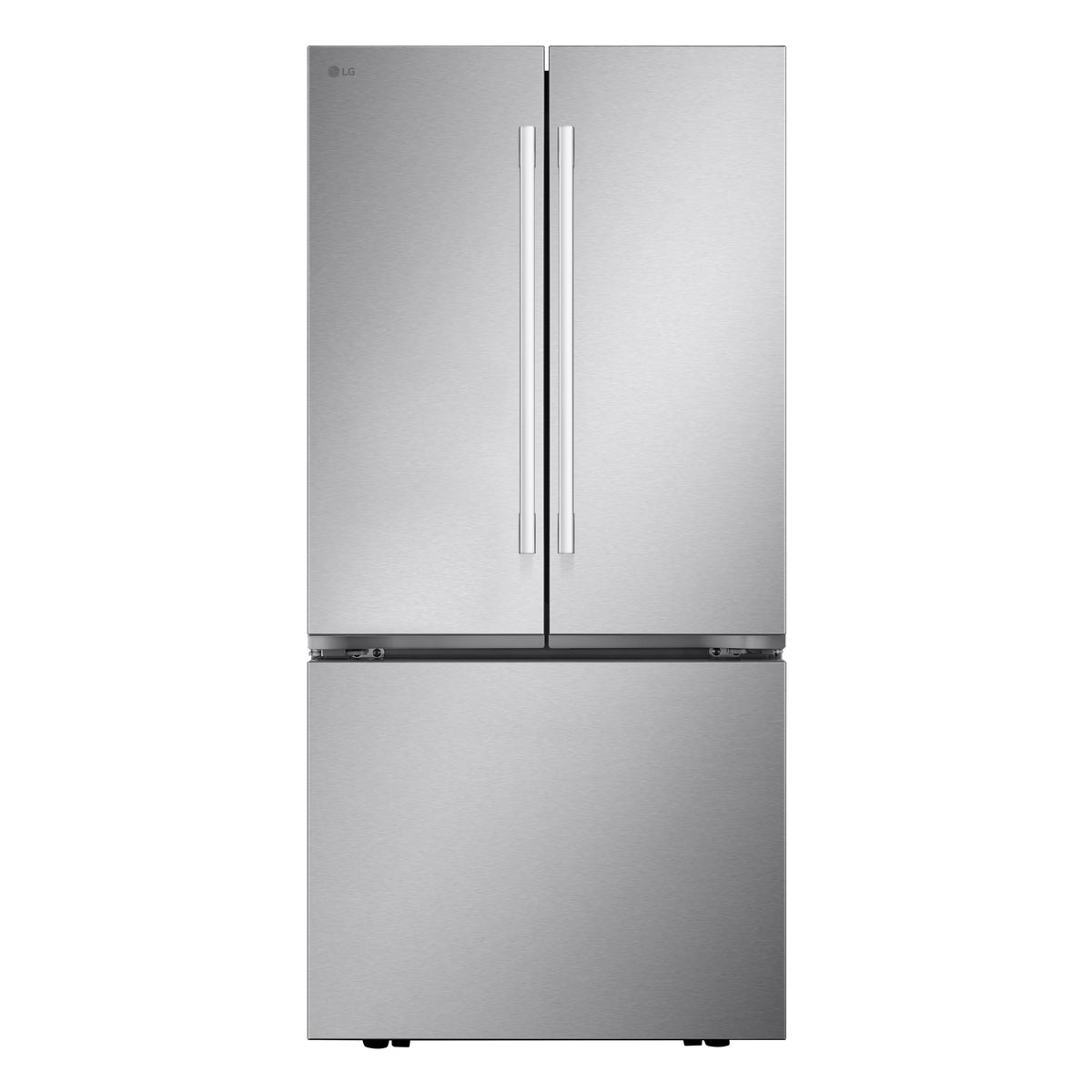 LG - 33-in Wide Counter-Depth MAX 20.8 Cu. Ft Smart French Door Refrigerator with Factory Installed Ice Maker - Stainless Steel