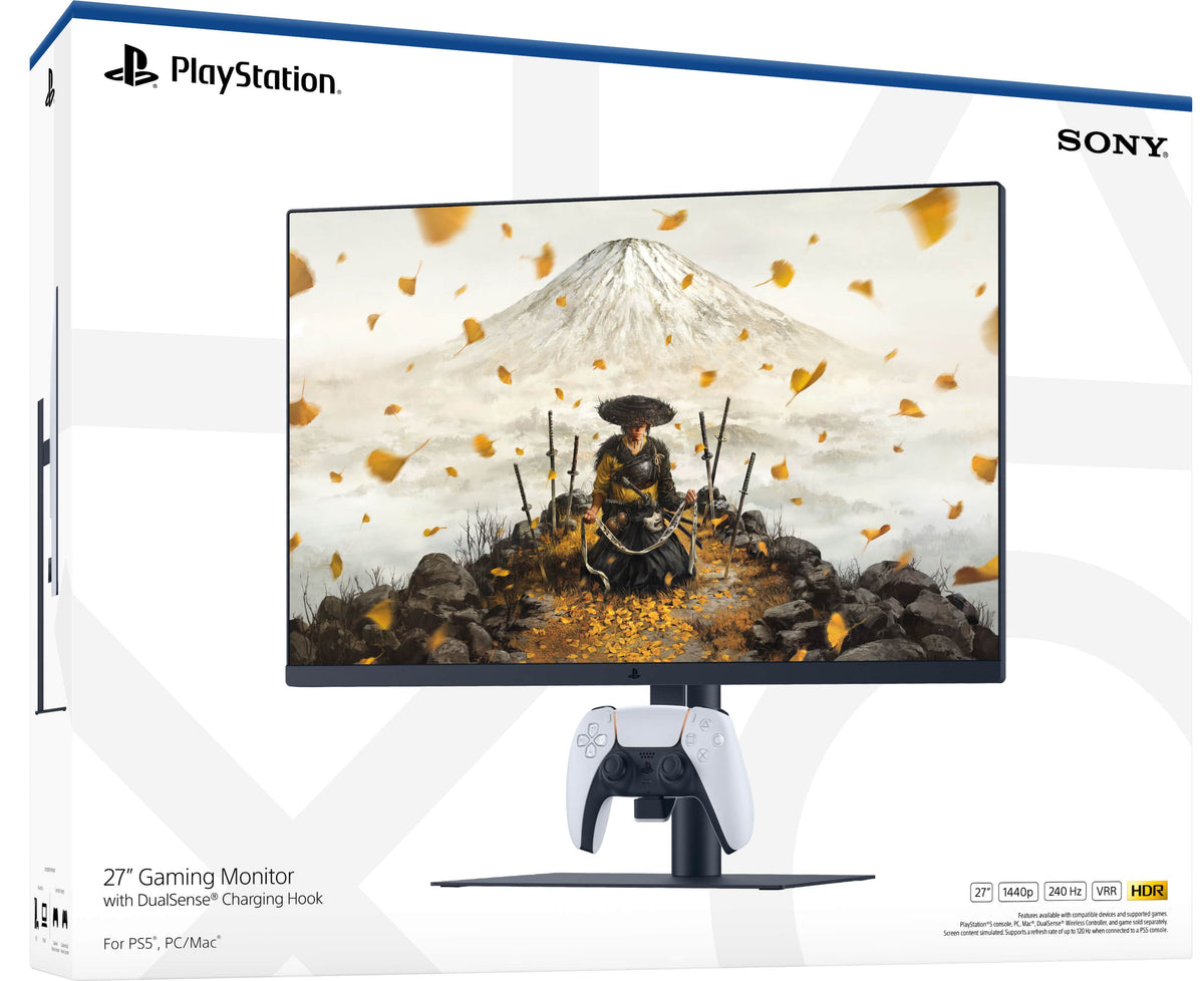 Sony Interactive Entertainment - PlayStation 27" Gaming Monitor with DualSense® Charging Hook - Black