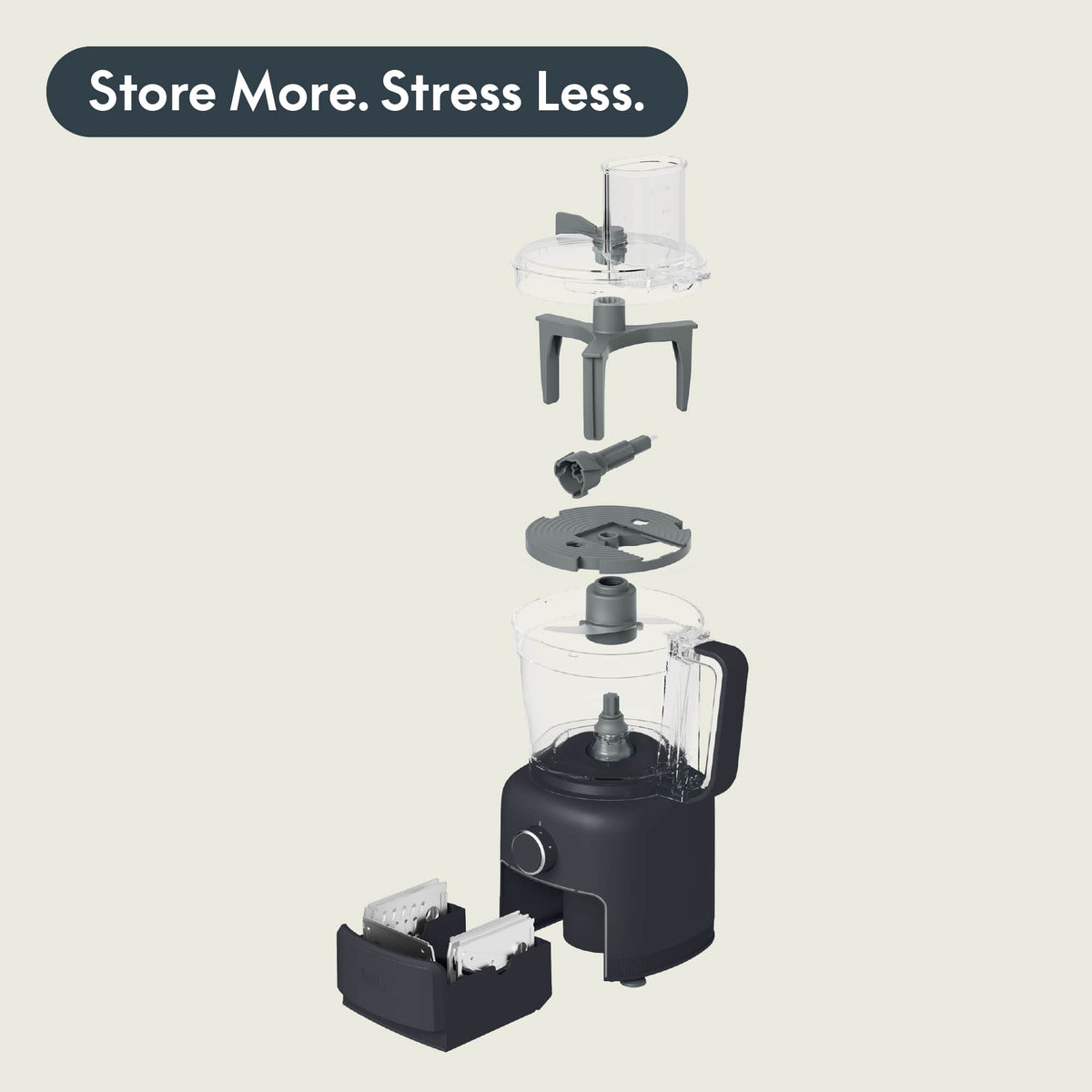 Bella - CHOP 10-Cup Food Processor - Slate