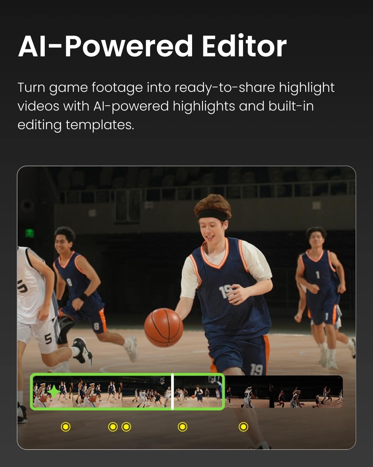 XbotGo - Falcon AI Sports Camera, 4K Auto-Tracking Action Cam for Team Sports, Dual Lens with Live Streaming, No Subscription - Edge Green