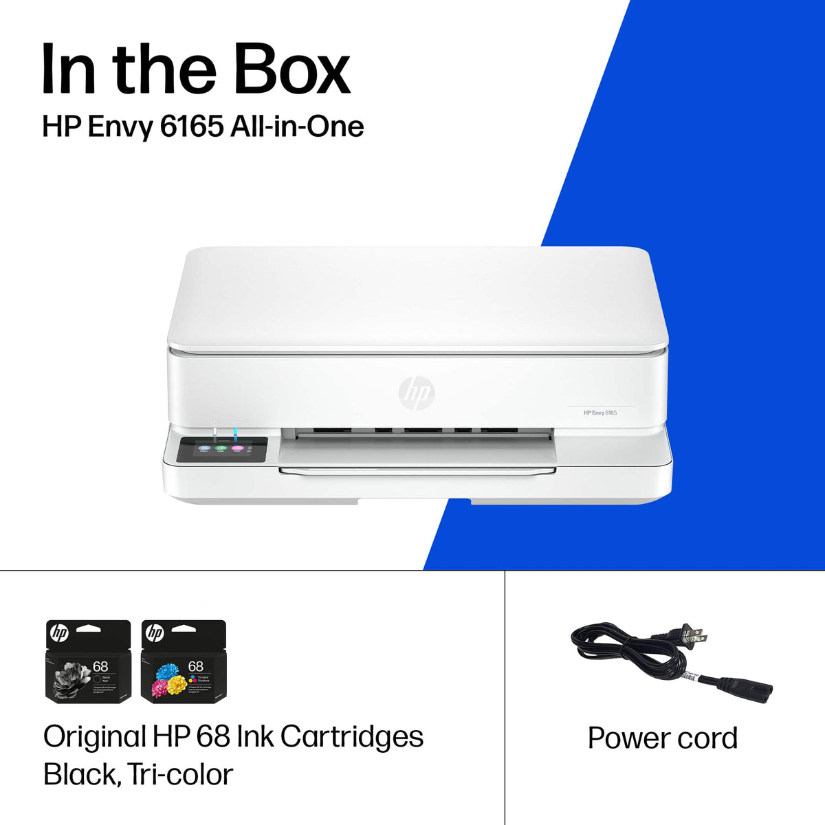 HP - Envy 6165 Wireless AI-Enabled All-in-One Inkjet Printer with 6 months of Instant Ink - White