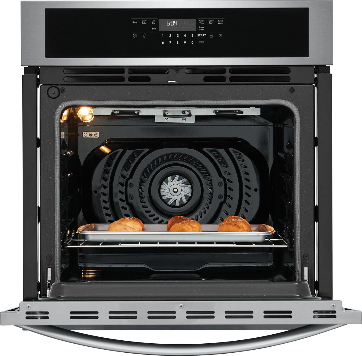 Frigidaire - 27" Single Wall Oven with Air Fry - Stainless Steel