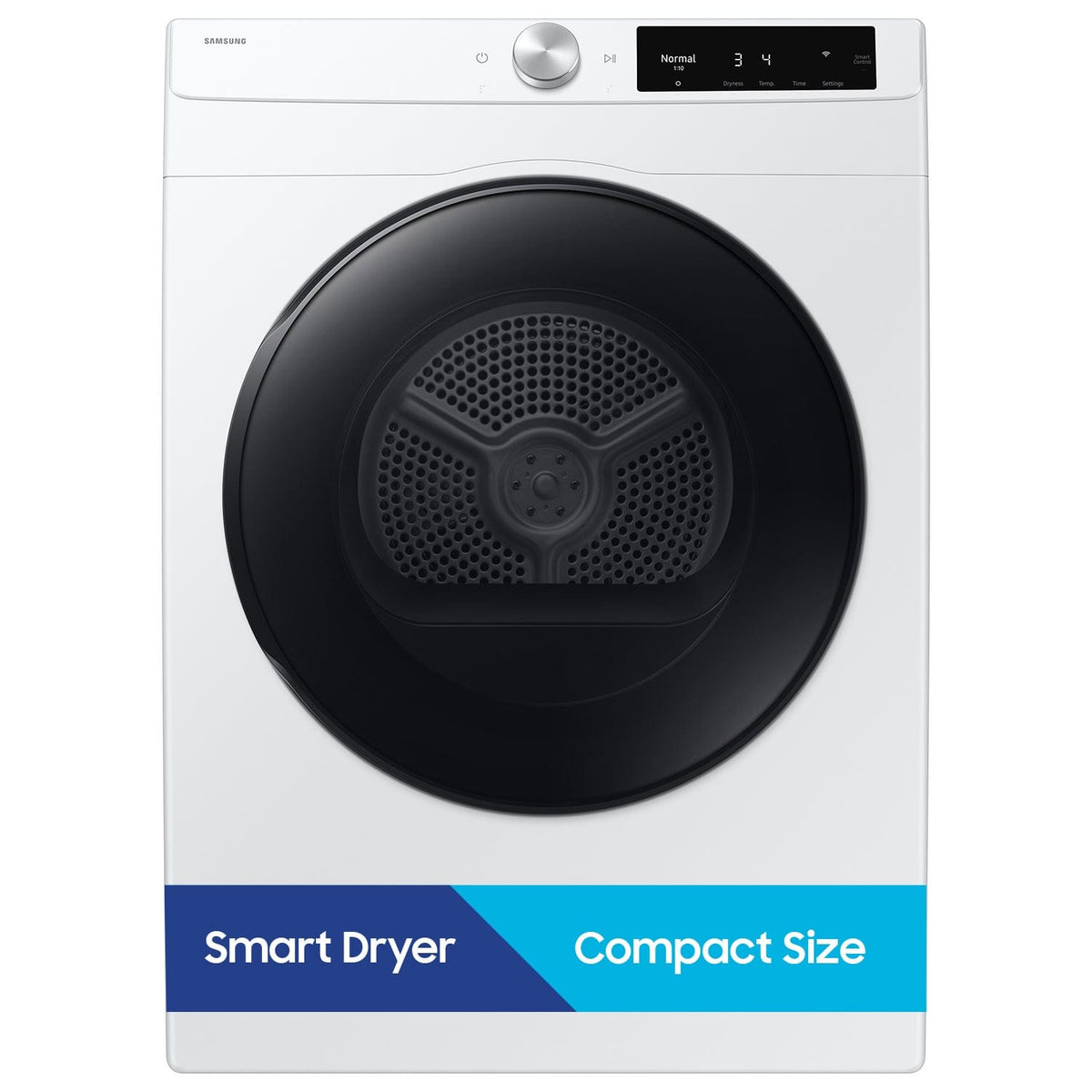 Samsung - 4.0 cu. ft. Electric Dryer with AI Smart Dial and Wi-Fi Connectivity - White