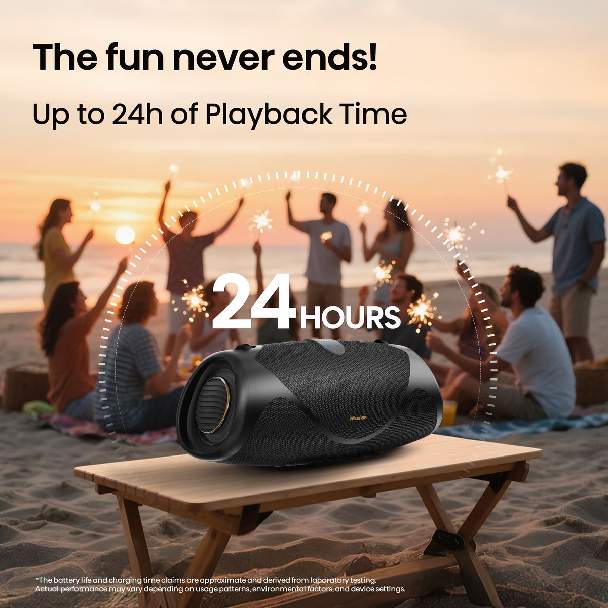 Hisense - Portable Speaker - Black