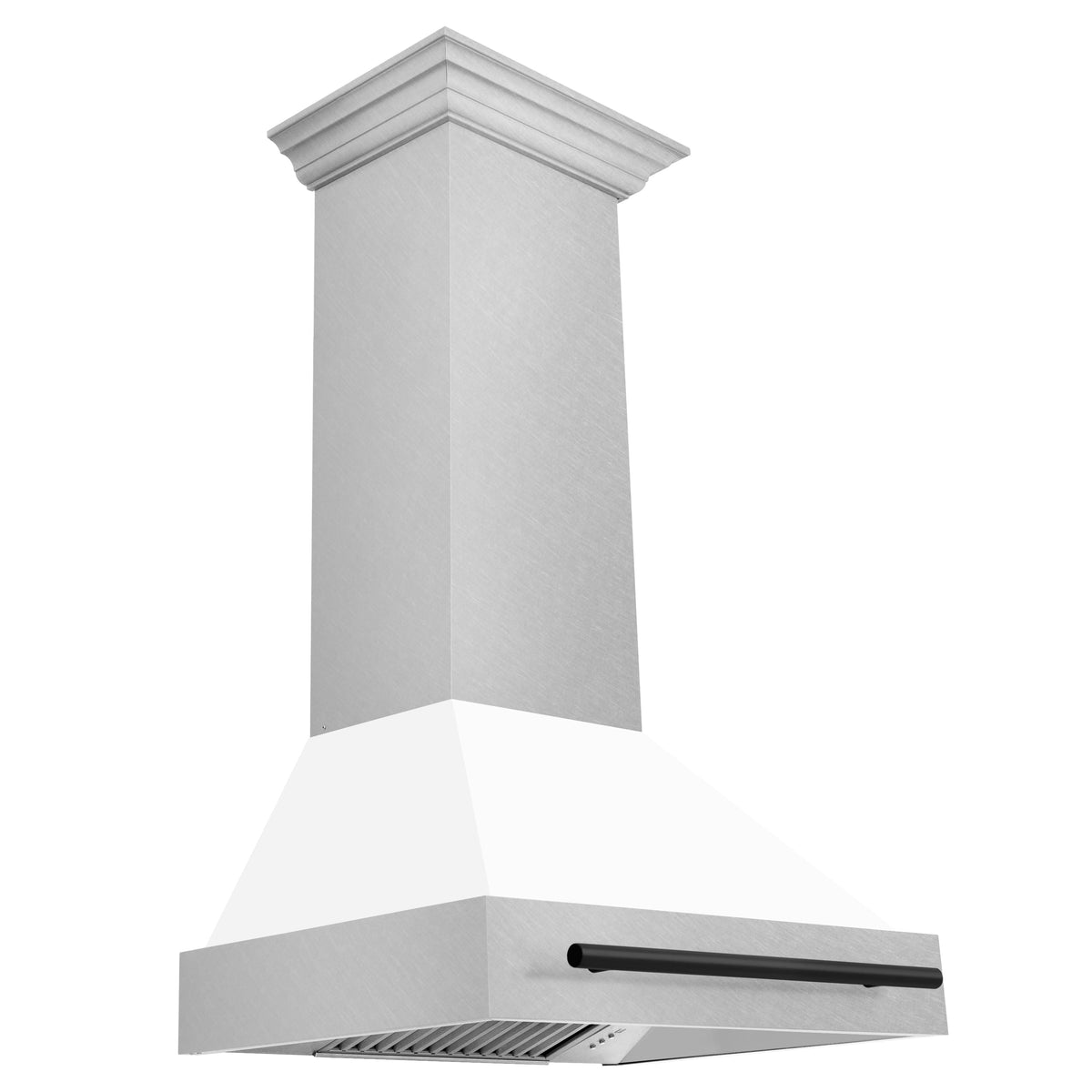 ZLINE Autograph Edition - 30 inches - Externally Vented - Wall Range Hood - Satin Stainless Steel with White Matte Shell