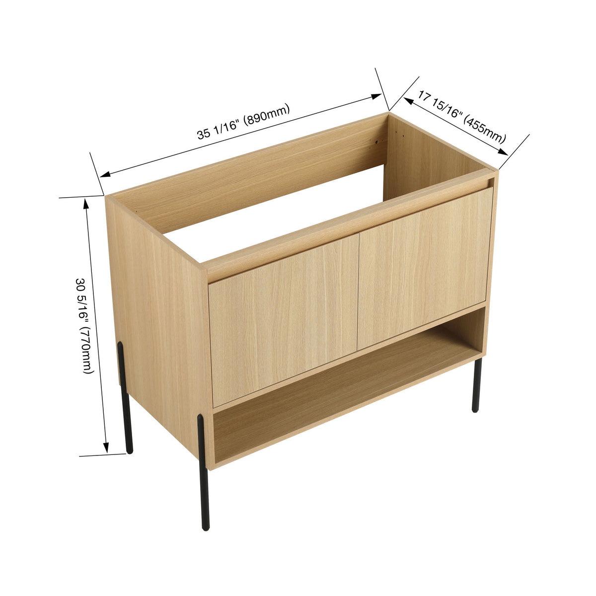 Mueble de baño independiente y puertas de gabinete de cierre suave