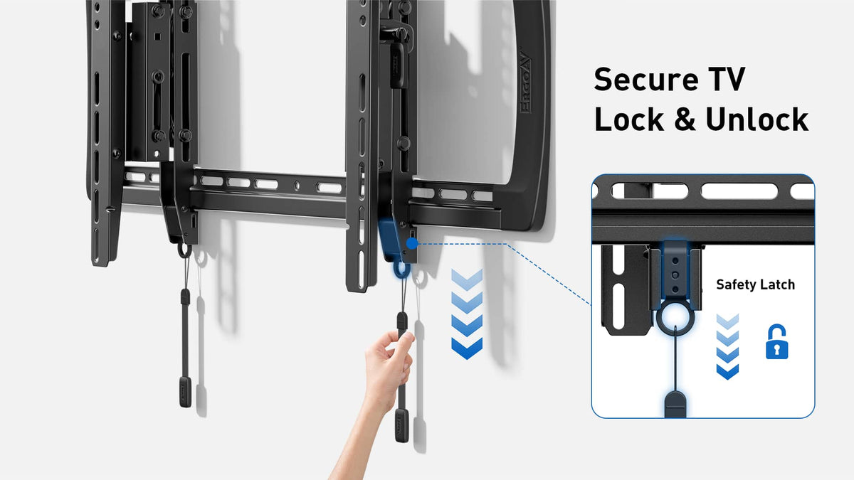 ErgoAV - 42″-98″ Extend & Tilt TV Mount - Black