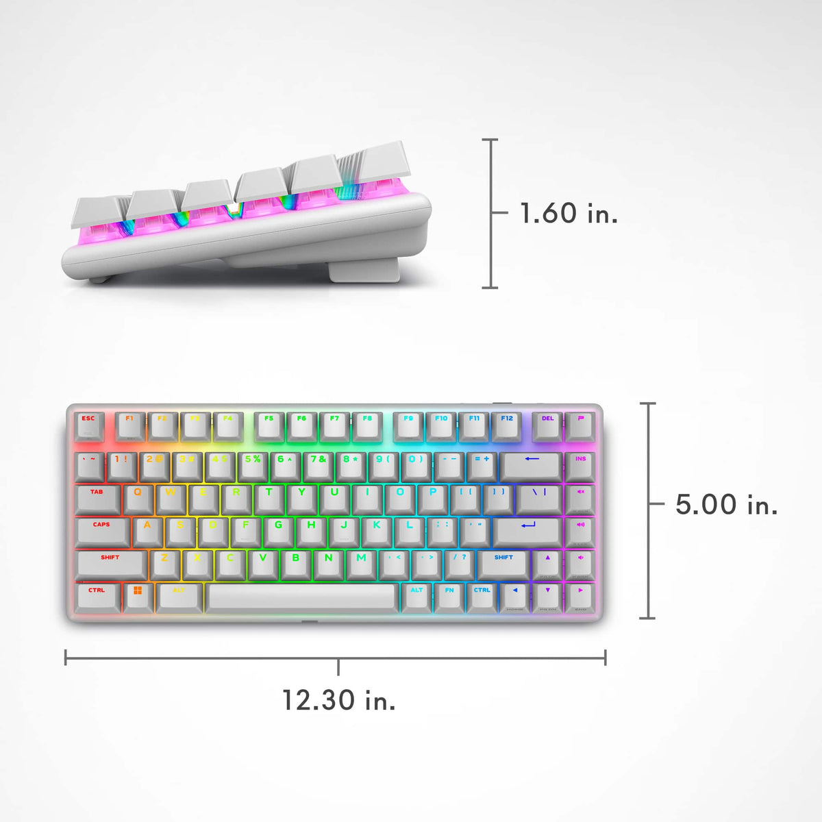 Alienware - Pro 75% Wireless Mechanical Gaming Keyboard with RGB Back Lighting - Lunar Light
