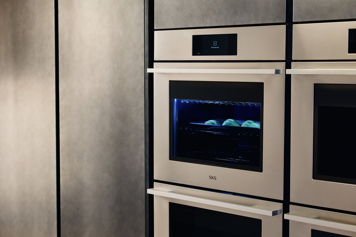 SKS - 30 in Built In Double Wall Oven with Steam - Satin Stainless Steel