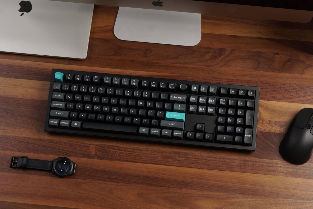 Keychron - Q6 Ultra 8k 100% Custom Brown Switch Mechanical Gaming Keyboard with Programmable ZMK Launcher Software - Black