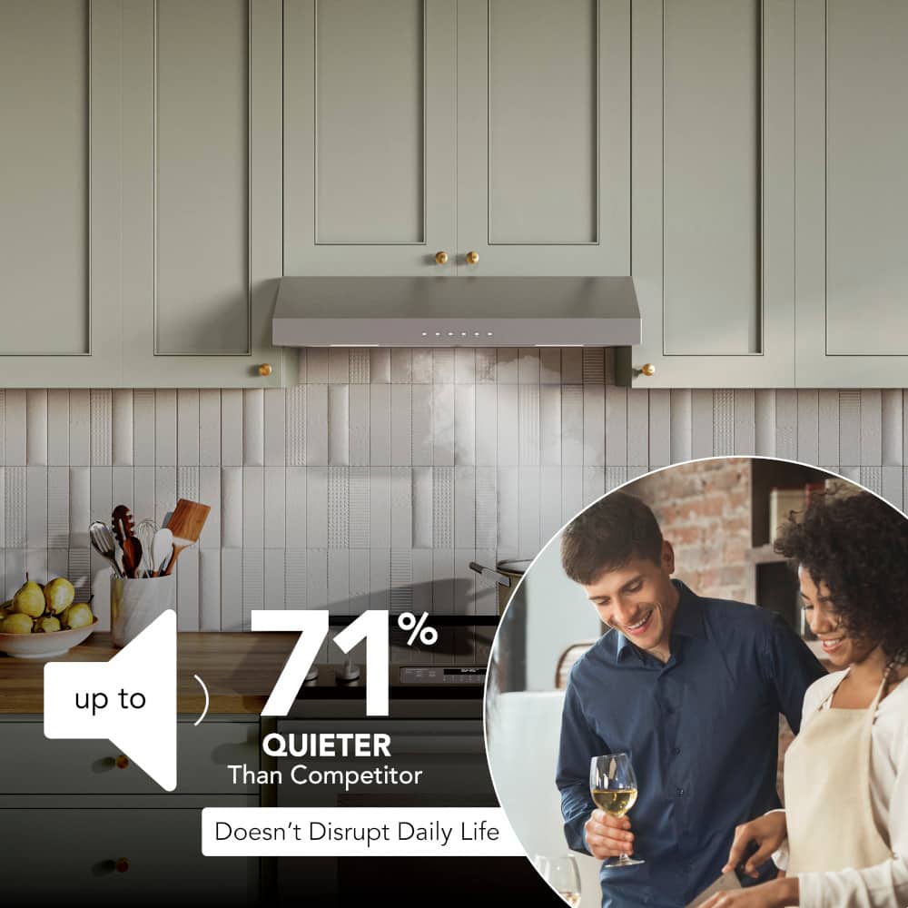 Broan - 30 inches - Convertible - Under cabinet Range Hood - Black