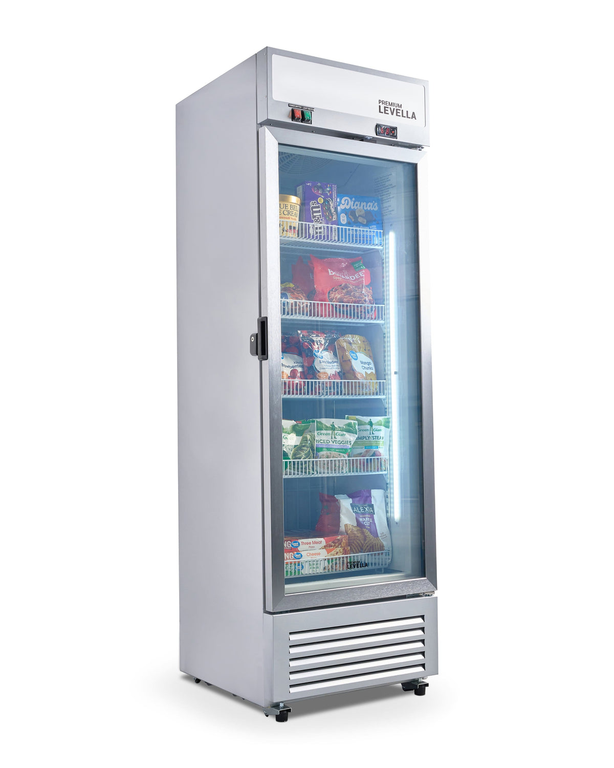 Premium Levella - 11.6 cu. ft. Single Door Display - Stainless Steel