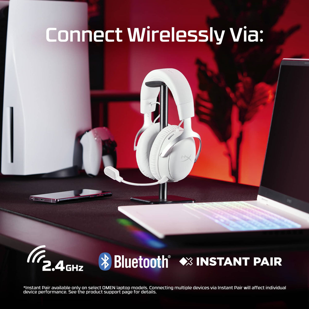 HyperX - Cloud III S Wireless Gaming Headset for PC, PS5, PS4, Nintendo Switch, Mac, and Mobile - White