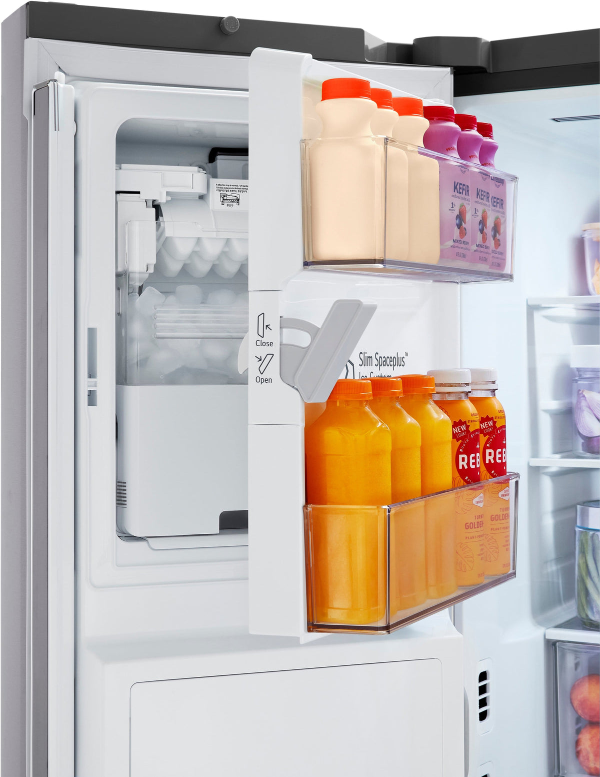 LG - 36-in Counter-Depth MAX 25.5 Cu. Ft. French Door Smart Refrigerator with Ice Plus - PrintProof Stainless Steel Look