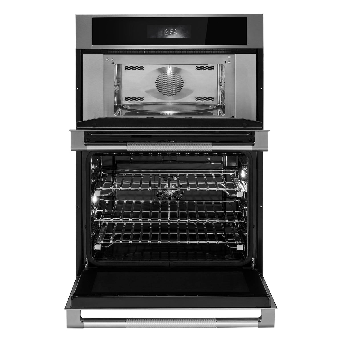 JennAir - RISE 30" Built-In Microwave Combination Electric Wall Oven with Convection - Stainless Steel