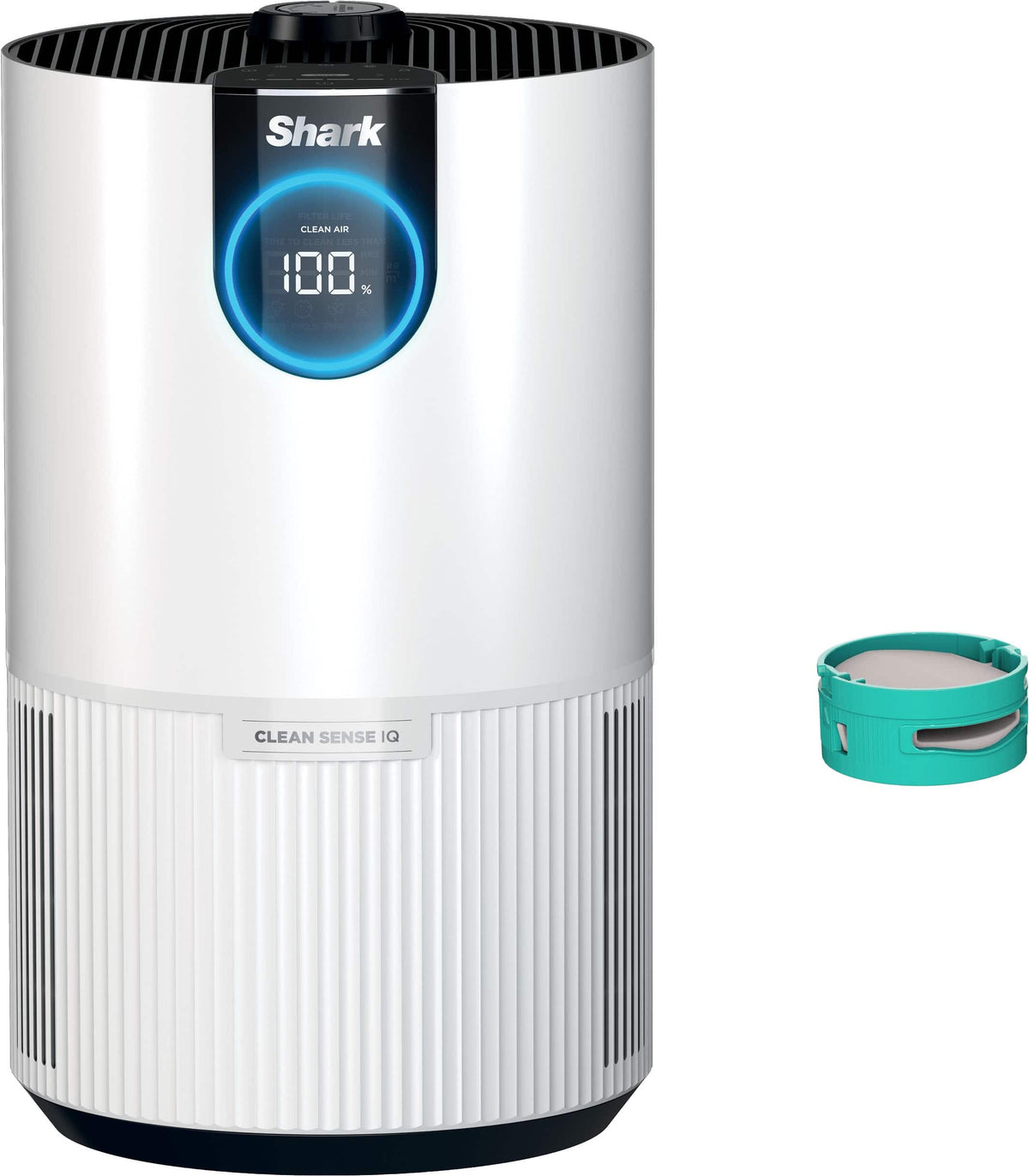 Shark - Clean Sense™ Air Purifier with Odor Neutralizer Technology,HEPA Filter, 500 sq. ft. with Bonus Odor Cartridge - White