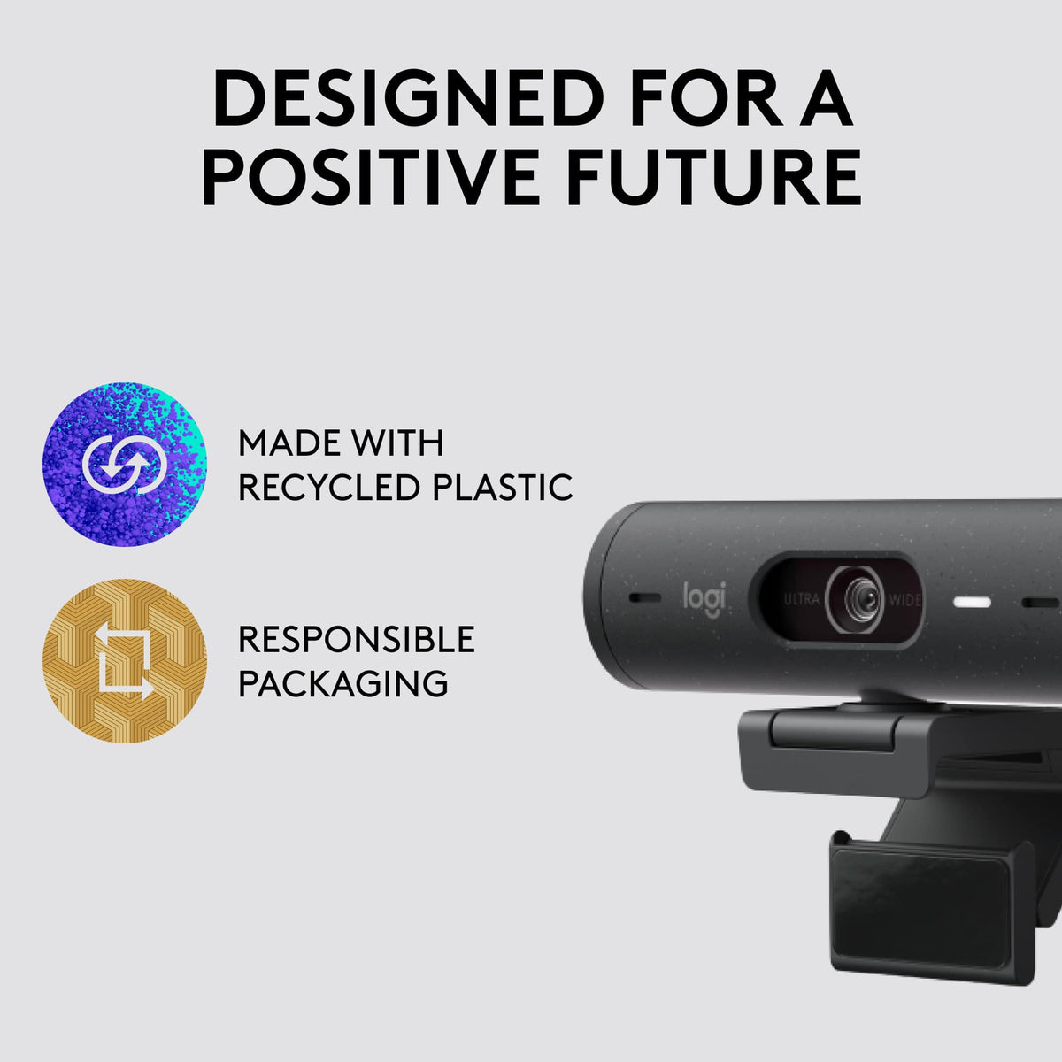 Logitech - Brio 500 1920x1080p Webcam with Privacy Cover - Graphite