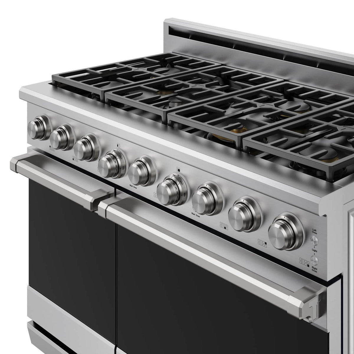 Thor Kitchen - 48 in. Wide 7 Burner 7.6 Cu Ft. Freestanding Double Oven Gas Range with Infrared Broiler - Stainless Steel