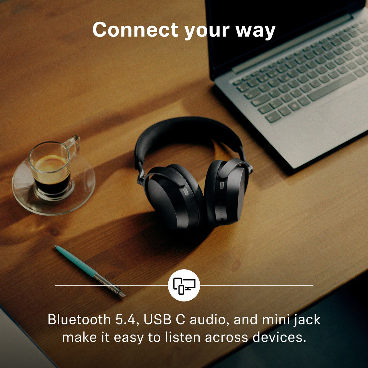Sennheiser - MOMENTUM 5 Bluetooth Wireless Adaptive Noise-Canceling Over-The-Ear Headphones - Denim