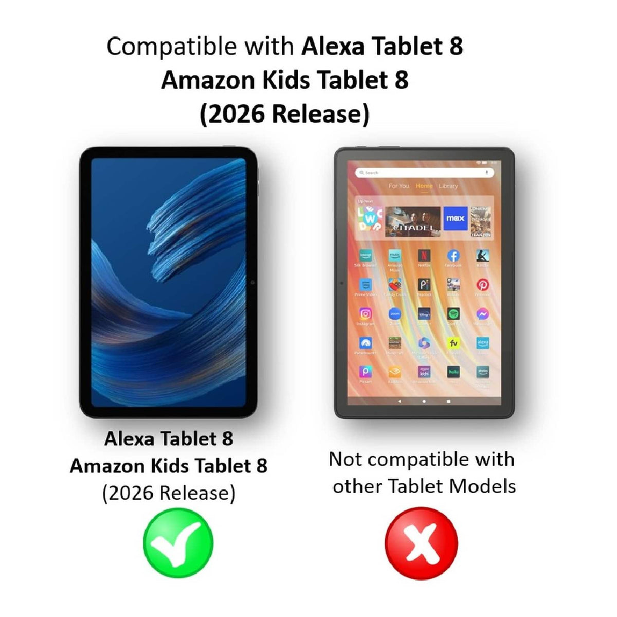 Antiglare Screen Protector (2 Pack) for Amazon Alexa Tablet 8 - Clear