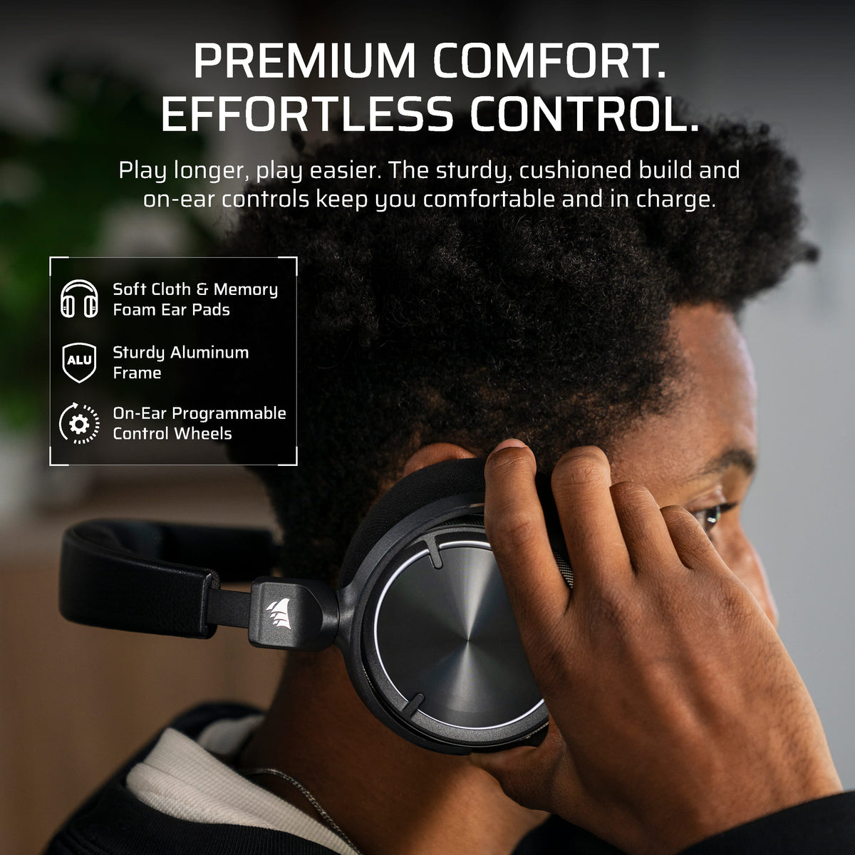 CORSAIR - VIRTUOSO MAX Over-the-Ear Wireless Gaming Headset for PC, Mac, PS5, PS4, Switch and Mobile - Carbon