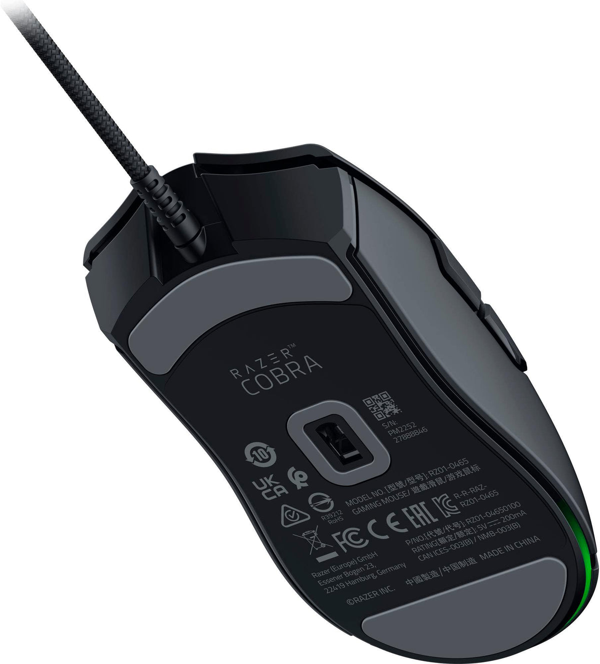 Razer - Cobra Lightweight Optical Gaming Mouse with Chroma RGB Lighting - Wired - Black