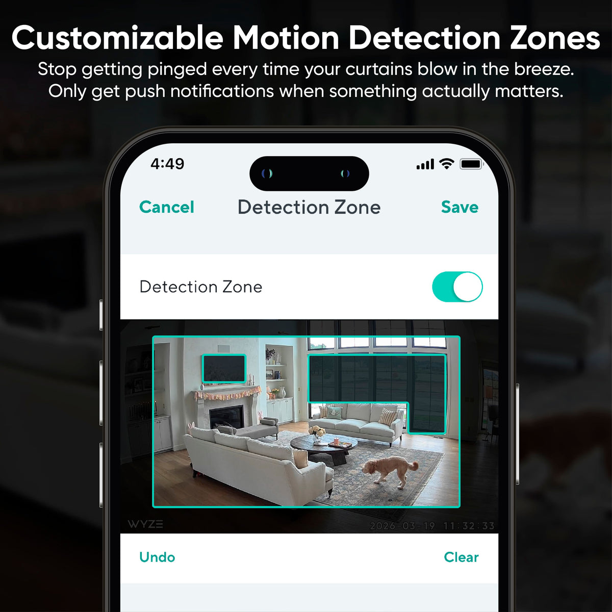 Wyze - Indoor Cam Pan 2K Indoor Pan/Tilt Wired Security Camera with Motion Tracking, Color Night Vision and 2-Way Audio - White