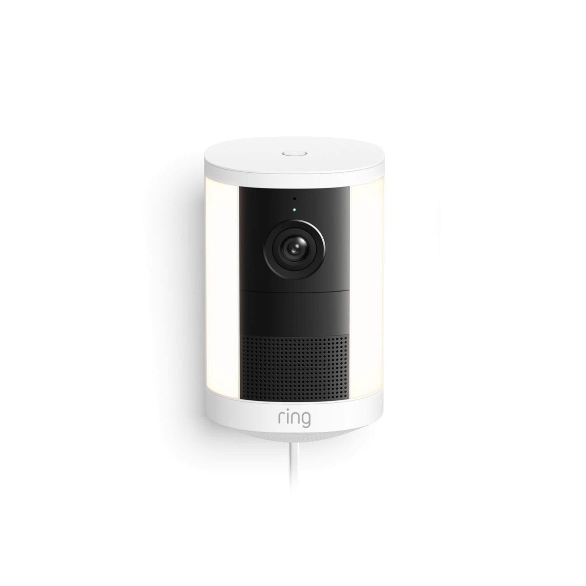 Ring - Spotlight Cam, Plug-In (newest model), Wide-Angle Retinal 2K Video, 6x Enhanced Zoom, Motion-Activated Spotlights - White