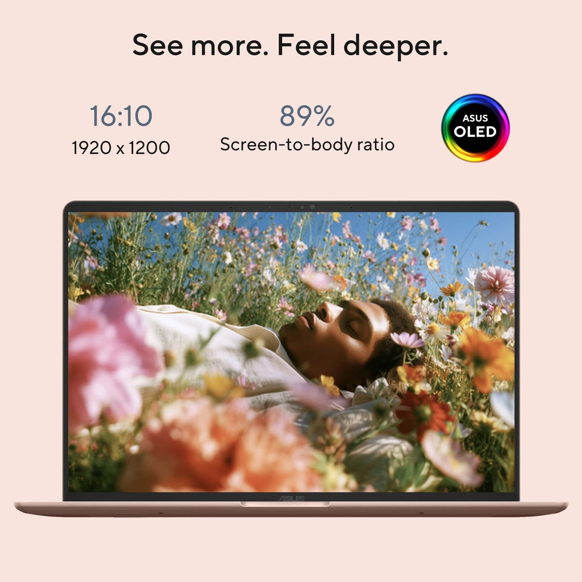 ASUS - Zenbook 14 14" OLED Laptop - Snapdragon X (2026) - 8GB Memory - 256GB Storage - Komodo Coral