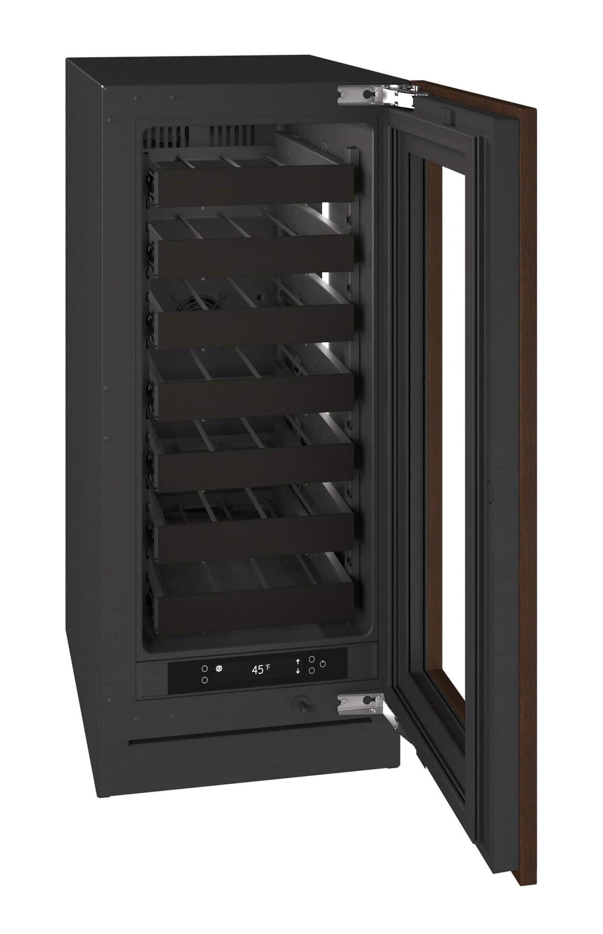 U-Line - 15"W. 2.8 Cu.Ft. Built-In Wine Refrigerator-Panel Ready Frame/Glass - Integrated Frame