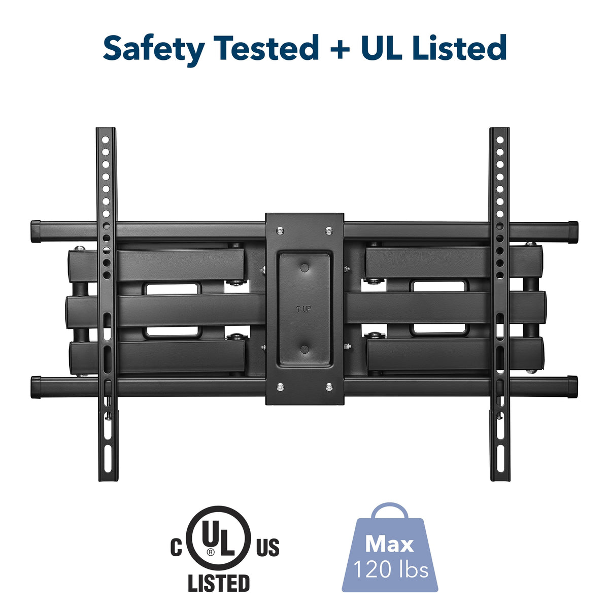 Insignia™ - Full-Motion TV Wall Mount for Most 42–90" TVs, Up to 120 lbs. — Extends 20" - Black