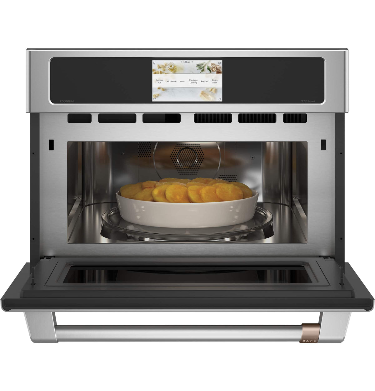 Café - 1.7 Cu. Ft. Convection Built-In Microwave with Sensor Cooking and 120V Five in One Advantium Technology - Stainless Steel