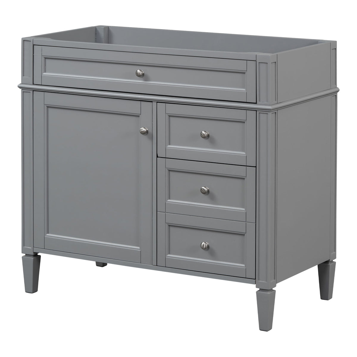Bathroom Vanity With 2 Drawers And Tip-Out Drawer, Storage Cabinet