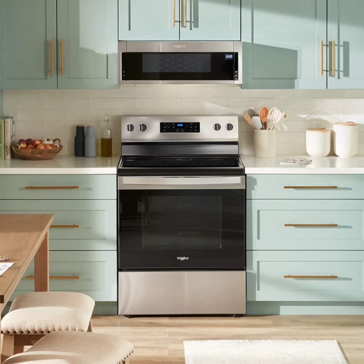 Whirlpool - 30 in. Wide 5 elements 5.3 cu. ft. Freestanding Electric Range with Cooktop Flexibility - Stainless Steel