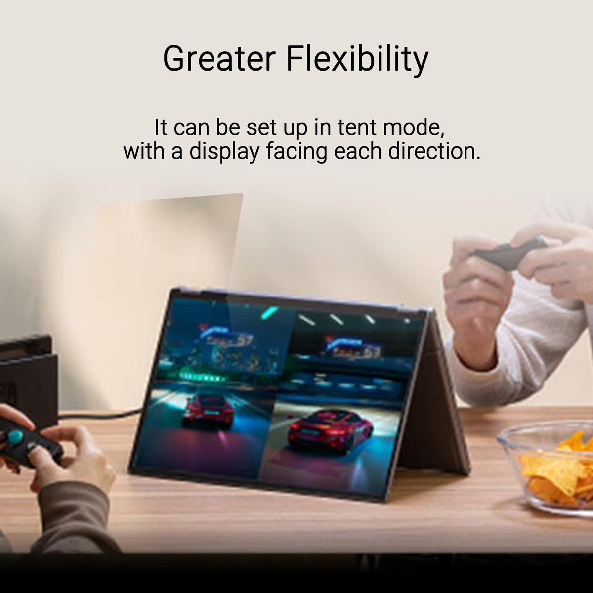 ASUS - ZenScreen Duo 14" FHD+ IPS Portable Dual Monitor with Ergo Kickstand and 360-Degree Rotation (Mini-HDMI, USB-C) - Black